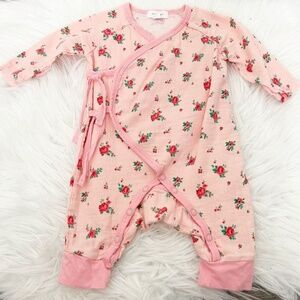 Angel dear pink floral kimono wrap